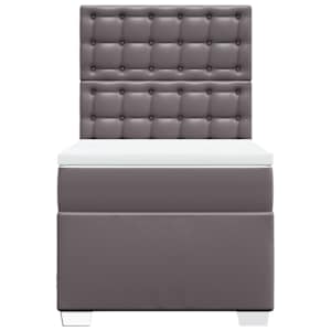 Box spring postel s matrací šedá 90x200 cm umělá kůže - obrázek 4