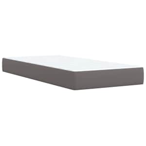 Box spring postel s matrací šedá 90x200 cm umělá kůže - obrázek 6