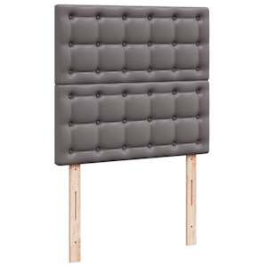 Box spring postel s matrací šedá 90x200 cm umělá kůže - obrázek 8