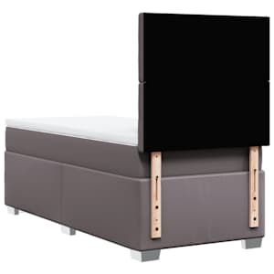 Box spring postel s matrací šedá 90x200 cm umělá kůže - obrázek 10