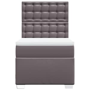 Box spring postel s matrací šedá 100x200 cm umělá kůže - obrázek 4