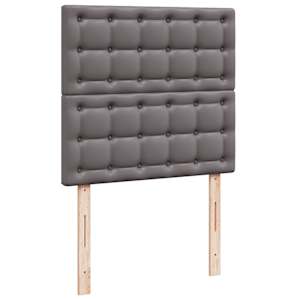 Box spring postel s matrací šedá 100x200 cm umělá kůže - obrázek 8