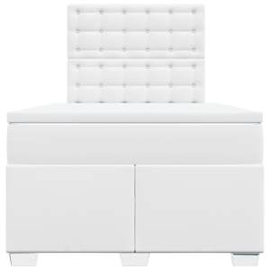Box spring postel s matrací bílá 120x190 cm umělá kůže - obrázek 4