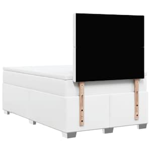 Box spring postel s matrací bílá 120x190 cm umělá kůže - obrázek 10