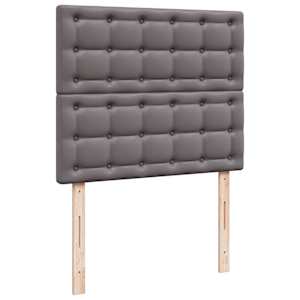 Box spring postel s matrací šedá 120x190 cm umělá kůže - obrázek 8