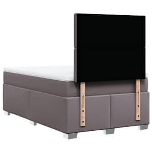 Box spring postel s matrací šedá 120x190 cm umělá kůže - obrázek 10