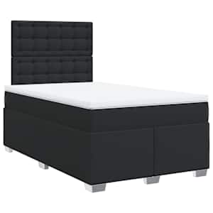 Box spring postel s matrací černá 120 x 200 cm umělá kůže - obrázek 2