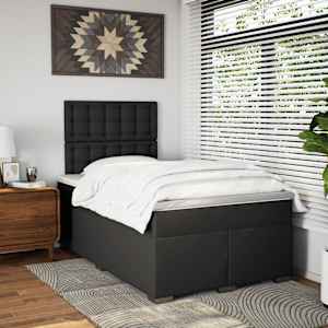 Box spring postel s matrací černá 120 x 200 cm umělá kůže - obrázek 3