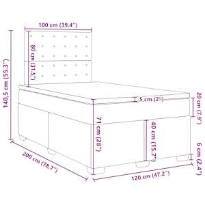 Box spring postel s matrací černá 120 x 200 cm umělá kůže - obrázek 13