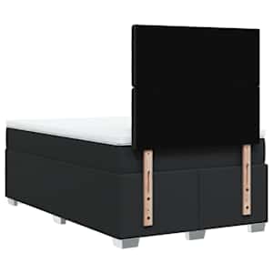 Box spring postel s matrací černá 120 x 200 cm umělá kůže - obrázek 10
