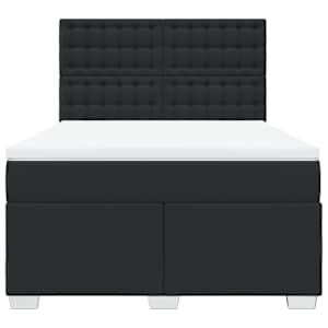 Box spring postel s matrací černá 140 x 190 cm umělá kůže - obrázek 4