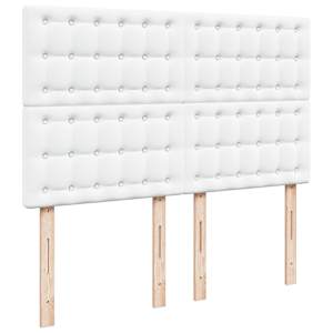 Box spring postel s matrací bílá 140 x 190 cm umělá kůže - obrázek 8