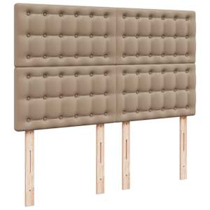 Box spring postel s matrací cappuccino 140x190 cm umělá kůže - obrázek 8
