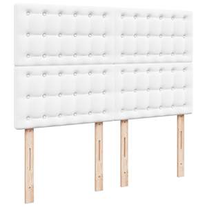 Box spring postel s matrací bílá 160x200 cm umělá kůže - obrázek 8