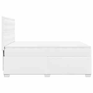 Box spring postel s matrací bílá 160x200 cm umělá kůže - obrázek 9
