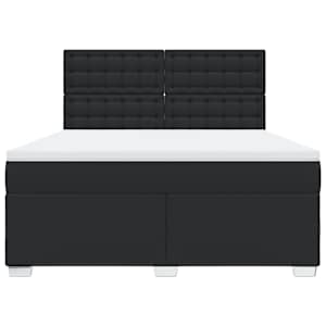 Box spring postel s matrací černá 180x200 cm umělá kůže - obrázek 4