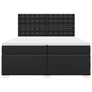 Box spring postel s matrací černá 200x200 cm umělá kůže - obrázek 4