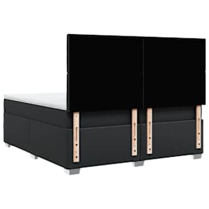 Box spring postel s matrací černá 200x200 cm umělá kůže - obrázek 10