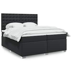 Box spring postel s matrací černá 200x200 cm umělá kůže - obrázek 1