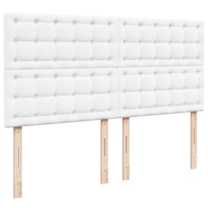Box spring postel s matrací bílá 200x200 cm umělá kůže - obrázek 8