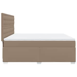 Box spring postel s matrací cappuccino 200 x 200 cm umělá kůže - obrázek 9