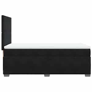 Box spring postel s matrací černá 80 x 200 cm samet - obrázek 9