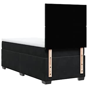 Box spring postel s matrací černá 80 x 200 cm samet - obrázek 10