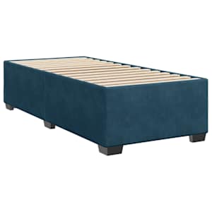 Box spring postel s matrací modrá 80 x 200 cm samet - obrázek 5
