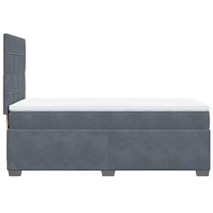 Box spring postel s matrací tmavě šedá 80 x 200 cm samet - obrázek 9
