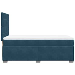 Box spring postel s matrací modrá 80 x 200 cm samet - obrázek 9