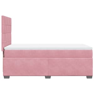 Box spring postel s matrací růžová 80 x 200 cm samet - obrázek 9