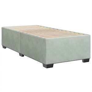 Box spring postel s matrací světle šedá 80 x 200 cm samet - obrázek 5