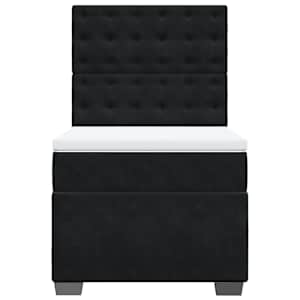 Box spring postel s matrací černá 80 x 200 cm samet - obrázek 4