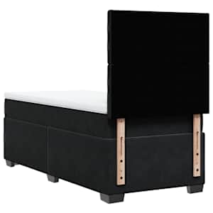 Box spring postel s matrací černá 80 x 200 cm samet - obrázek 10