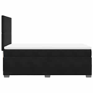 Box spring postel s matrací černá 90x190 cm samet - obrázek 9