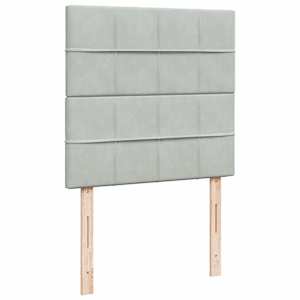 Box spring postel s matrací světle šedá 90x190 cm samet - obrázek 8