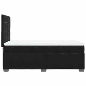 Box spring postel s matrací černá 90x190 cm samet - obrázek 9