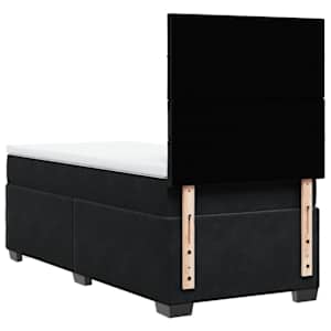Box spring postel s matrací černá 90x190 cm samet - obrázek 10