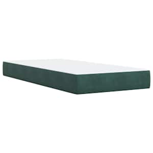 Box spring postel s matrací tmavě zelená 90x190 cm samet - obrázek 6