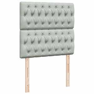 Box spring postel s matrací světle šedá 90x190 cm samet - obrázek 8