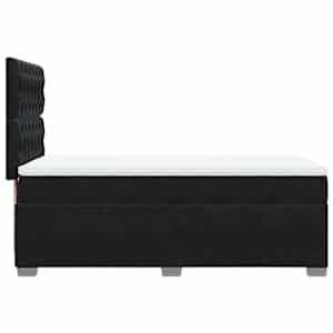Box spring postel s matrací černá 90x190 cm samet - obrázek 9