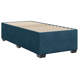 Box spring postel s matrací modrá 90 x 190 cm samet - obrázek 5