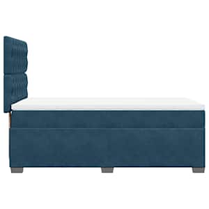 Box spring postel s matrací modrá 90 x 190 cm samet - obrázek 9