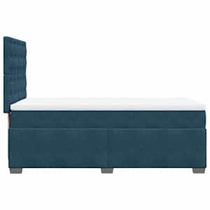 Box spring postel s matrací modrá 90 x 190 cm samet - obrázek 9