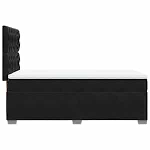 Box spring postel s matrací černá 100x200 cm samet - obrázek 9