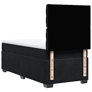 Box spring postel s matrací černá 100x200 cm samet - obrázek 10
