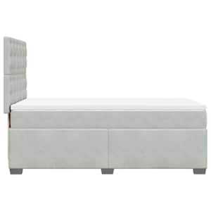 Box spring postel s matrací světle šedá 100x200 cm samet - obrázek 9