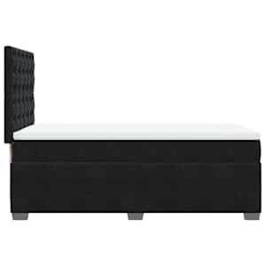Box spring postel s matrací černá 100x200 cm samet - obrázek 9