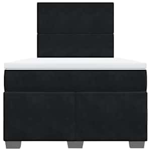 Box spring postel s matrací černá 120 x 190 cm samet - obrázek 4