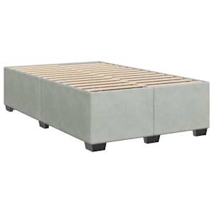 Box spring postel s matrací světle šedá 120x190 cm samet - obrázek 5